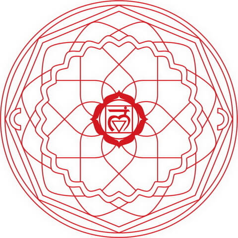 Muladhara Chakra Mandala Coloring Page